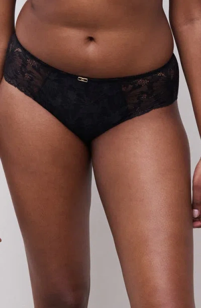 Chantelle Lingerie Muse Lace Hipster Panties In Black