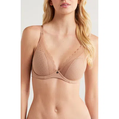 Chantelle Lingerie Norah Chic Plunge T-shirt Bra In Brown