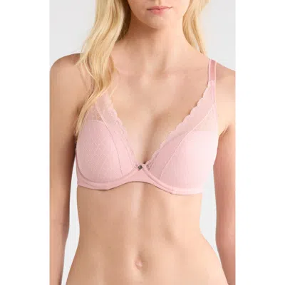 Chantelle Lingerie Norah Chic Underwire Plunge Bra In Pink
