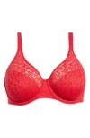 Chantelle Lingerie Norah Comfort Underwire Bra In Poppy Red
