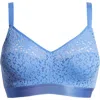 Chantelle Lingerie Norah Supportive Wireless Bra In Antoniette Blue-0p2