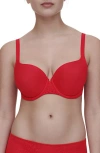 Chantelle Lingerie Norah Sweetheart Underwire T-shirt Bra In Poppy Red