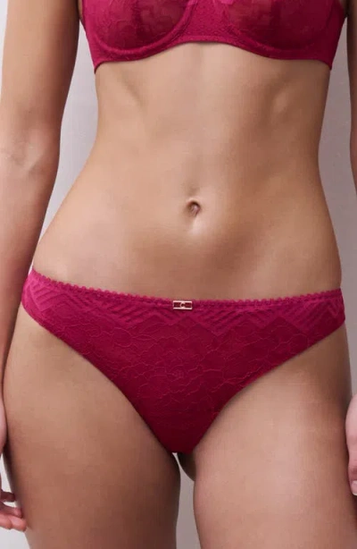 Chantelle Lingerie Origins Thong In Burgundy