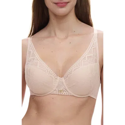 Chantelle Lingerie Origins Underwire Plunge Bra In Beige Blush