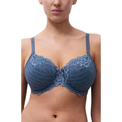 Chantelle Lingerie Rive Gauche Full Coverage Underwire Bra In Blue