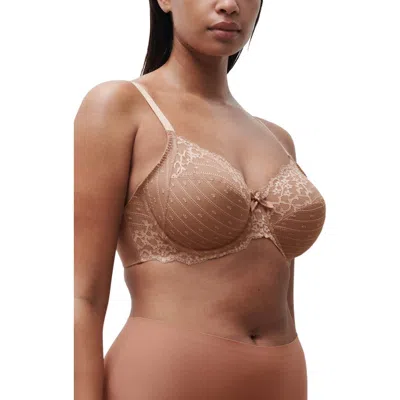 Chantelle Lingerie Rive Gauche Full Coverage Underwire Bra In Brown