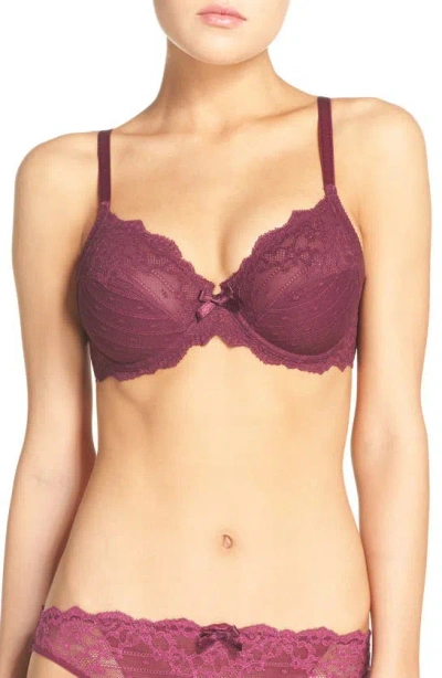 Chantelle Lingerie Rive Gauche Full Coverage Underwire Bra In Crimson