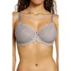Chantelle Lingerie Rive Gauche Full Coverage Underwire Bra In Grey/lavender Frost-mq