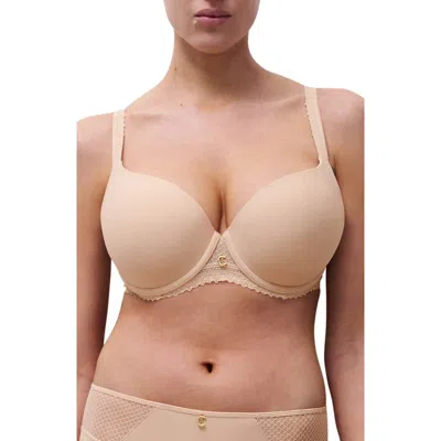 Chantelle Lingerie Romance Underwire Low Coverage T-shirt Bra In Neutral