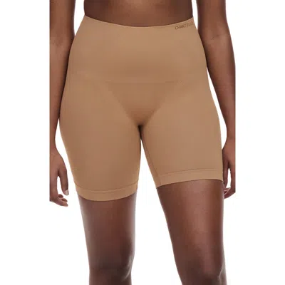 Chantelle Lingerie Smooth Comfort Mid Length Bike Shorts In Terracotta