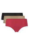 Chantelle Lingerie Soft Stretch Assorted 3-pack Briefs In Red/beige/black