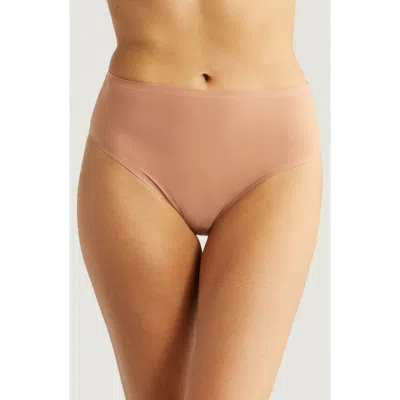 Chantelle Lingerie Soft Stretch High Cut Briefs In Mocha Mousse