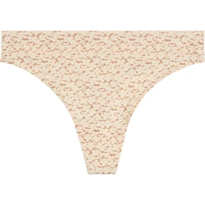 Chantelle Lingerie Soft Stretch Thong In Norah Nude Print