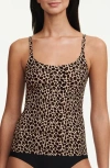 Chantelle Lingerie Softstretch Leopard Print Seamless Camisole In Brown