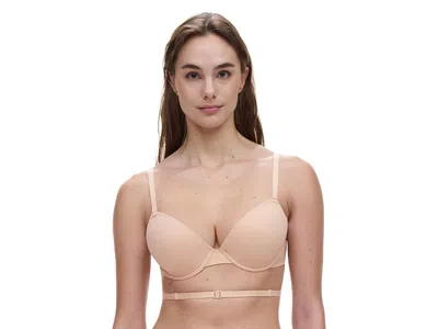 Chantelle Low Back Plunge T-shirt Bra In Brown