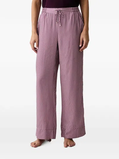 Chantelle Mael Striped Drawstring-waist Pajama Pants In Purple