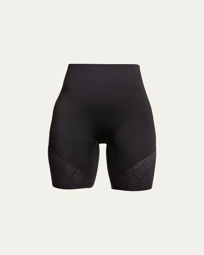 CHANTELLE MICROFIBER & LACE HIGH-WAIST THIGH SHAPER