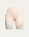 Chantelle Microfiber & Lace High-waist Thigh Shaper In Nude Blush