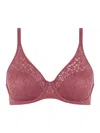 Chantelle Norah Full Coverage Unlined Molded Bra Womens Rust Underwire Gbo589 In Pink