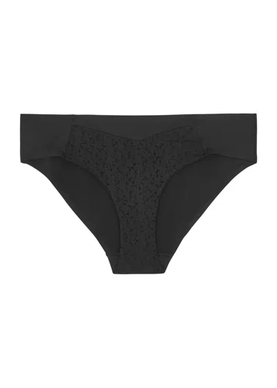 Chantelle Norah Lace-panelled Briefs In Black