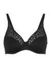 Chantelle Norah Full Coverage Molded Stretch Lace Bra In Black