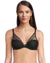Chantelle Norah T-shirt Bra Womens Black Adjustable Strap Underwire Buu887 In Black