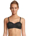 Chantelle Norah Unlined Strapless Bra Women Black Floral Lace Stretch Buu804 In Black