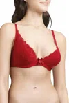 Chantelle Orangerie Plunge Bra In Red In Red