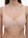 Chantelle Origins Bra Women's Nude Stretch Underwire Full Coverage Jdm1519 In Pink