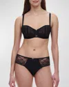 Chantelle C Jolie Floral Lace Demi Bra In Black