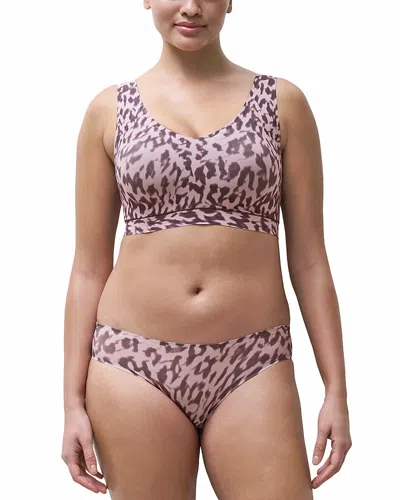 Chantelle Padded V Neck Wirefree Bra In Purple
