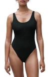 Chantelle Pulp Jacquard Low Back One-piece Swimsuit In Black