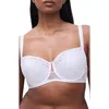 Chantelle Pulp Mixed Media Underwire Demi Bra In White