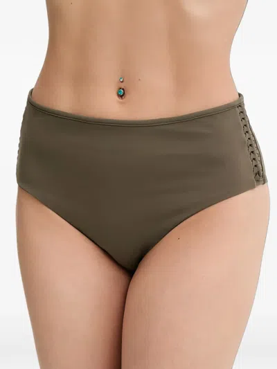 Chantelle Serenita High-waisted Bikini Bottoms In Green
