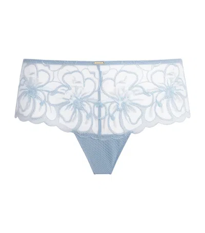Chantelle Shorty Fleurs Briefs In Blue