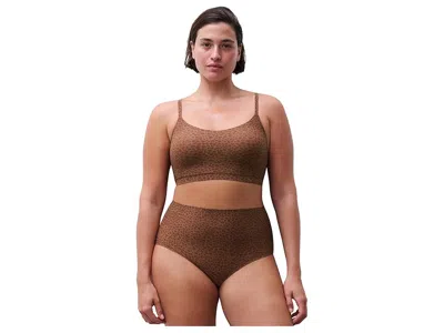 Chantelle Soft Stretch Full Brief In Brown