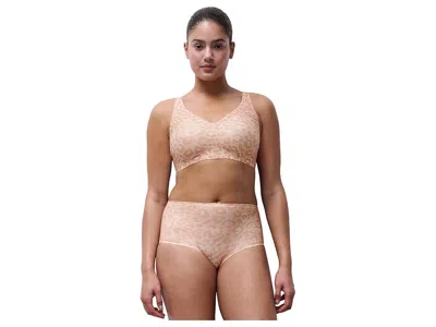 Chantelle Soft Stretch Hi Cut Brief In Brown