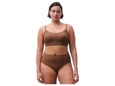 Chantelle Soft Stretch High-waist Thong In Brown