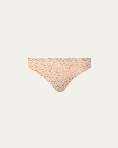 Chantelle Soft Stretch Leopard-print Thong In Gold