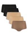 Chantelle Soft Stretch One-size High-rise Briefs, Set Of 5 In Assorted