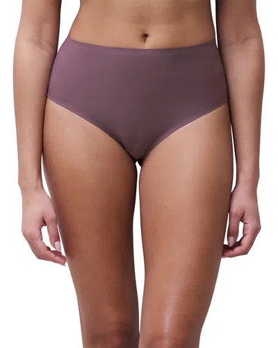 Chantelle Soft Stretch One Size High Waist Retro Thong In Purple
