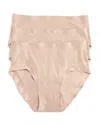 Chantelle Soft Stretch High-waist Seamless Regular Briefs - 3 Pack In Nude