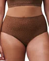 Chantelle Soft Stretch One-size Seamless Briefs In Brown