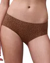 Chantelle Soft Stretch One-size Seamless Hipster In Brown