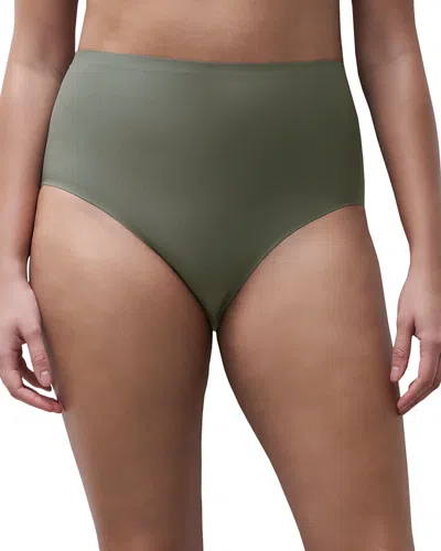 Chantelle Soft Stretch One-size Full Briefs In Clay Green