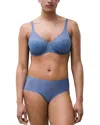 Chantelle Soft Stretch One-size Seamless Hipster In Blue