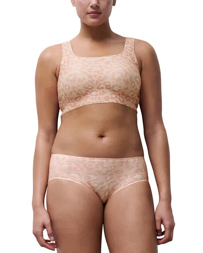 Chantelle Soft Stretch One-size Seamless Hipster In Brown