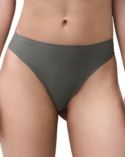 Chantelle Soft Stretch One-size Seamless Thong In Gray