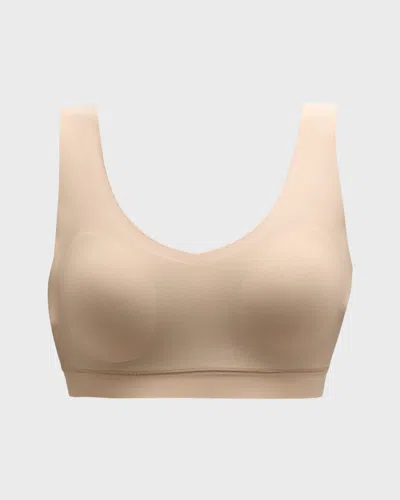 Chantelle Soft Stretch Padded Crop Top Soft Bra In Nude