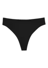Chantelle Ladies Black Cotton Check Soft Stretch Thong In Black